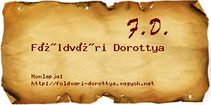 Földvári Dorottya névjegykártya